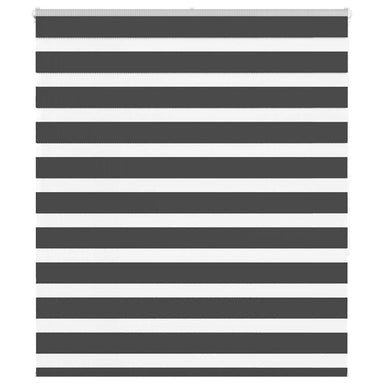 Zebra rolgordijn 135x150 cm stofbreedte 130,9 cm zwart
