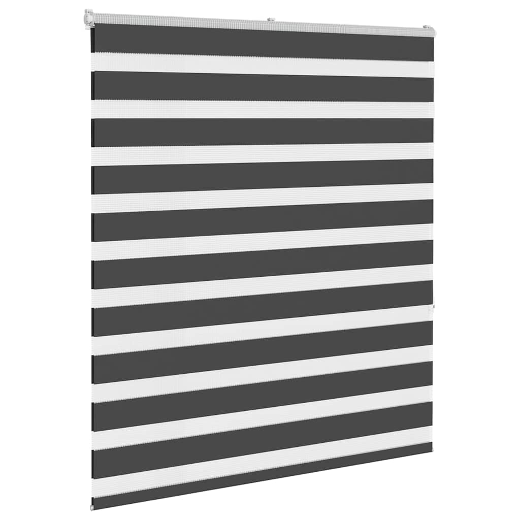 Zebra rolgordijn 135x150 cm stofbreedte 130,9 cm zwart