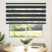 Zebra rolgordijn 140x150 cm stofbreedte 135,9 cm zwart