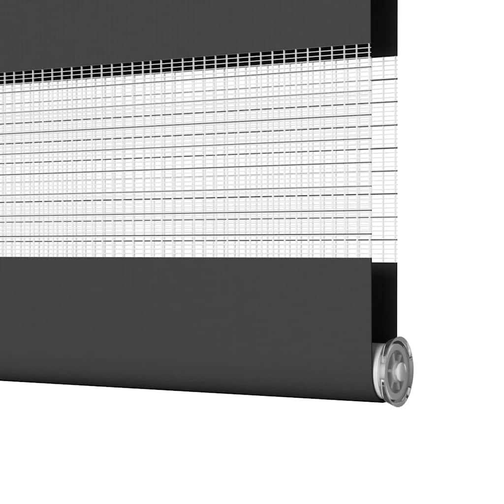Zebra rolgordijn 145x150 cm stofbreedte 140,9 cm zwart