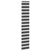 Zebra rolgordijn 45x200 cm stofbreedte 40,9 cm zwart