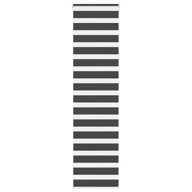 Zebra rolgordijn 55x200 cm stofbreedte 50,9 cm zwart