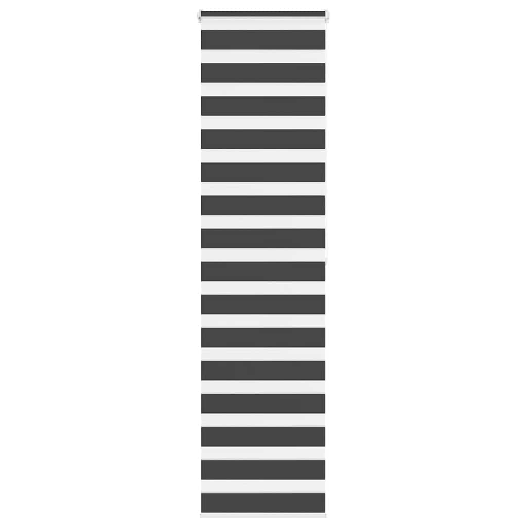 Zebra rolgordijn 65x200 cm stofbreedte 60,9 cm zwart