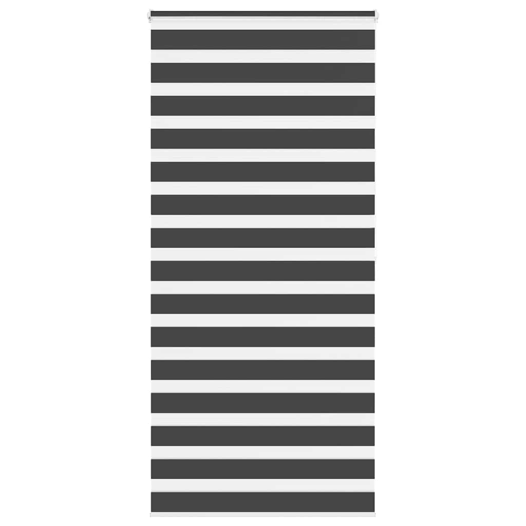 Zebra rolgordijn 105x200 cm stofbreedte 100,9 cm zwart