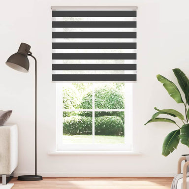 Zebra rolgordijn 110x200 cm stofbreedte 105,9 cm zwart