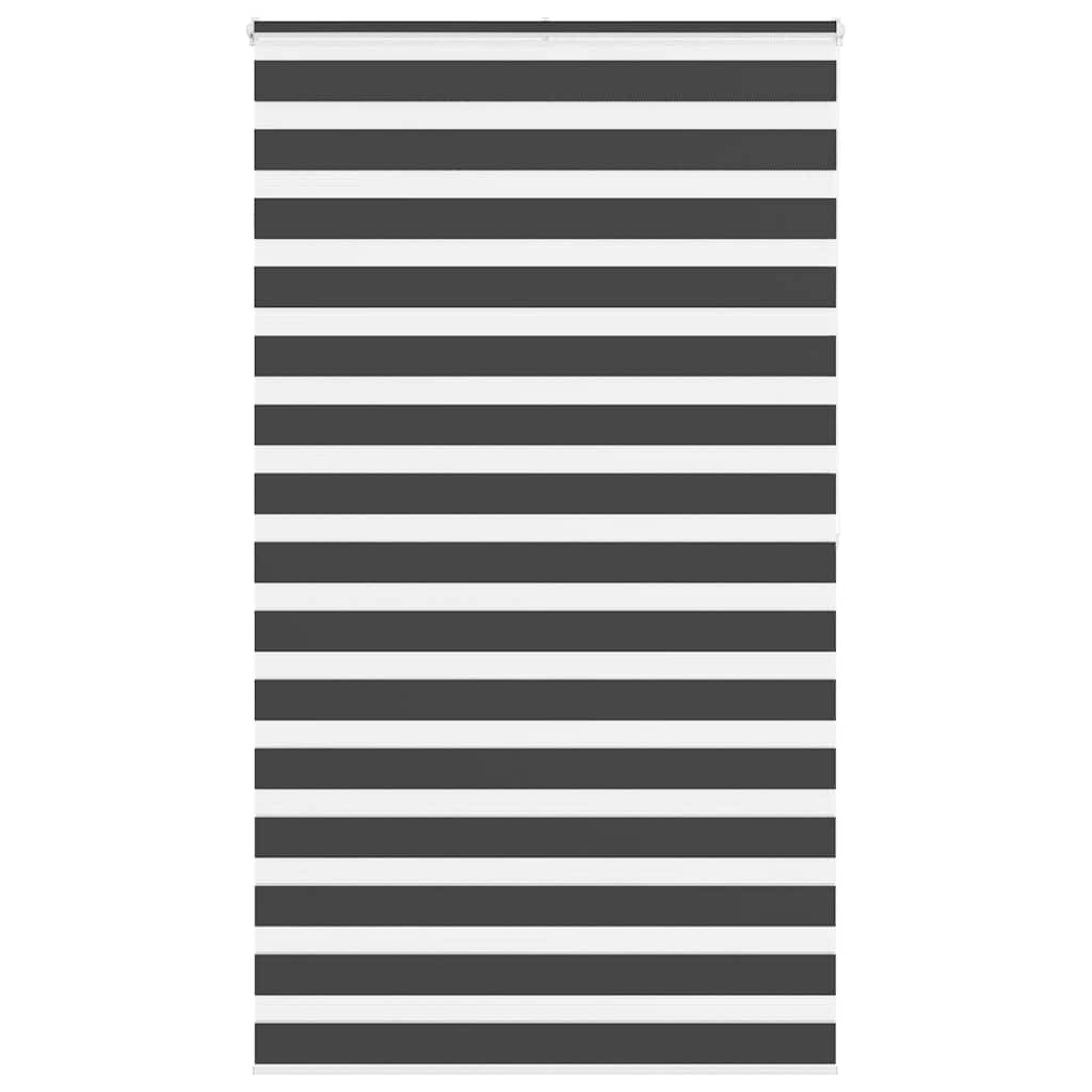 Zebra rolgordijn 125x200 cm stofbreedte 120,9 cm zwart