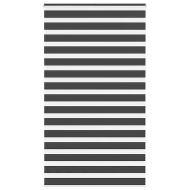 Zebra rolgordijn 125x200 cm stofbreedte 120,9 cm zwart