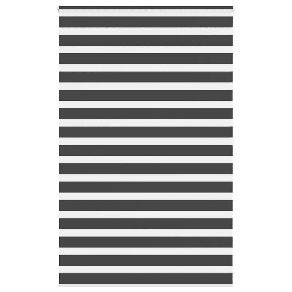 Zebra rolgordijn 145x200 cm stofbreedte 140,9 cm zwart