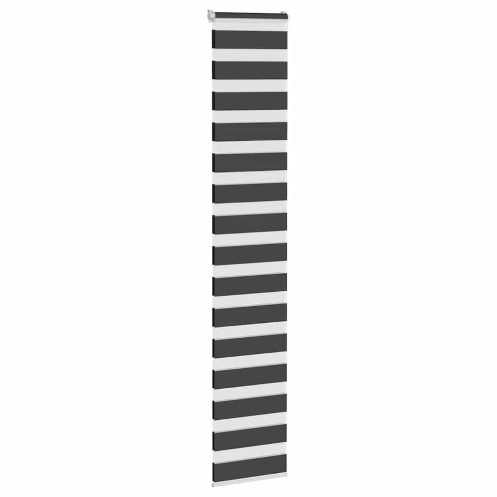 Zebra rolgordijn 45x230 cm stofbreedte 40,9 cm zwart