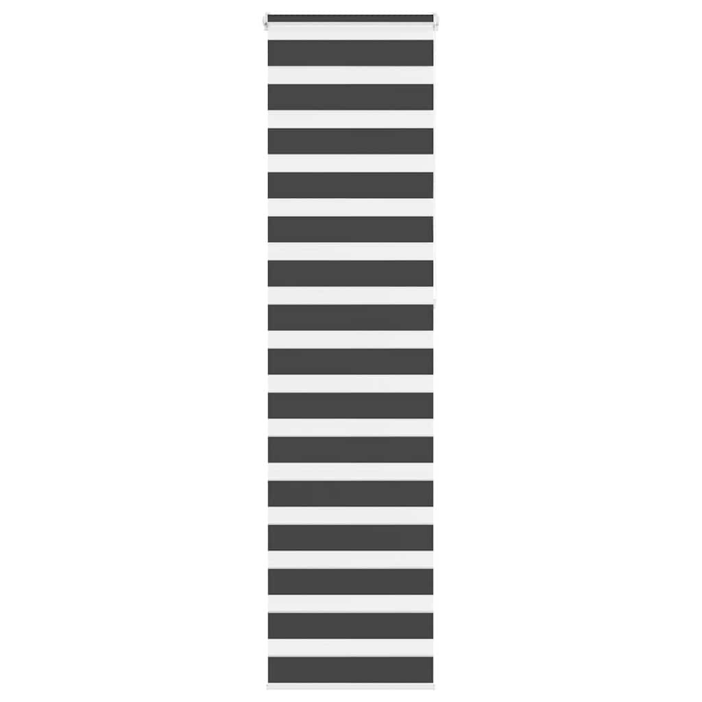 Zebra rolgordijn 50x230 cm stofbreedte 45,9cm zwart