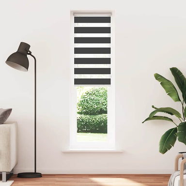 Zebra rolgordijn 50x230 cm stofbreedte 45,9cm zwart