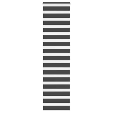 Zebra rolgordijn 55x230 cm stofbreedte 50,9 cm zwart