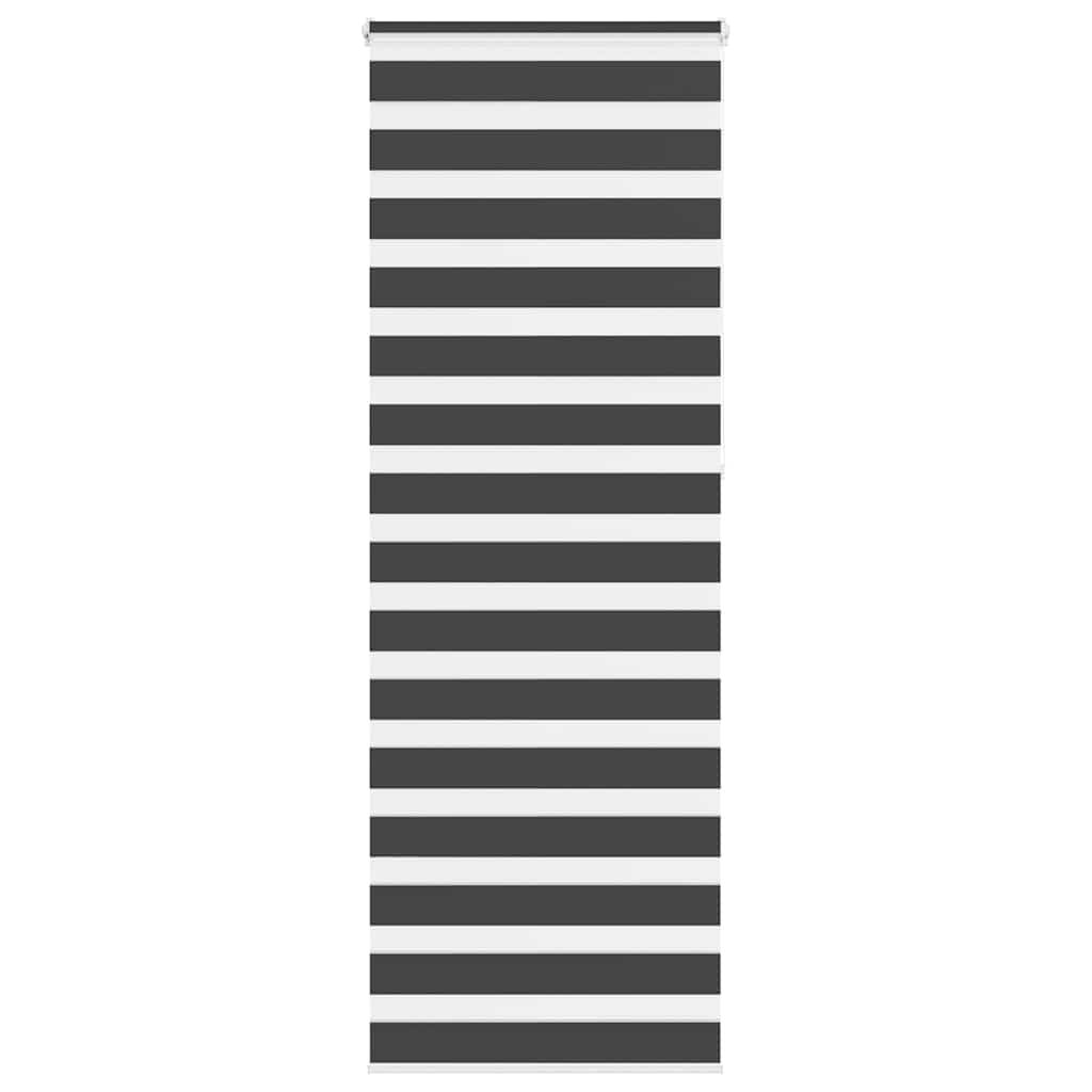 Zebra rolgordijn 75x230 cm stofbreedte 70,9 cm zwart