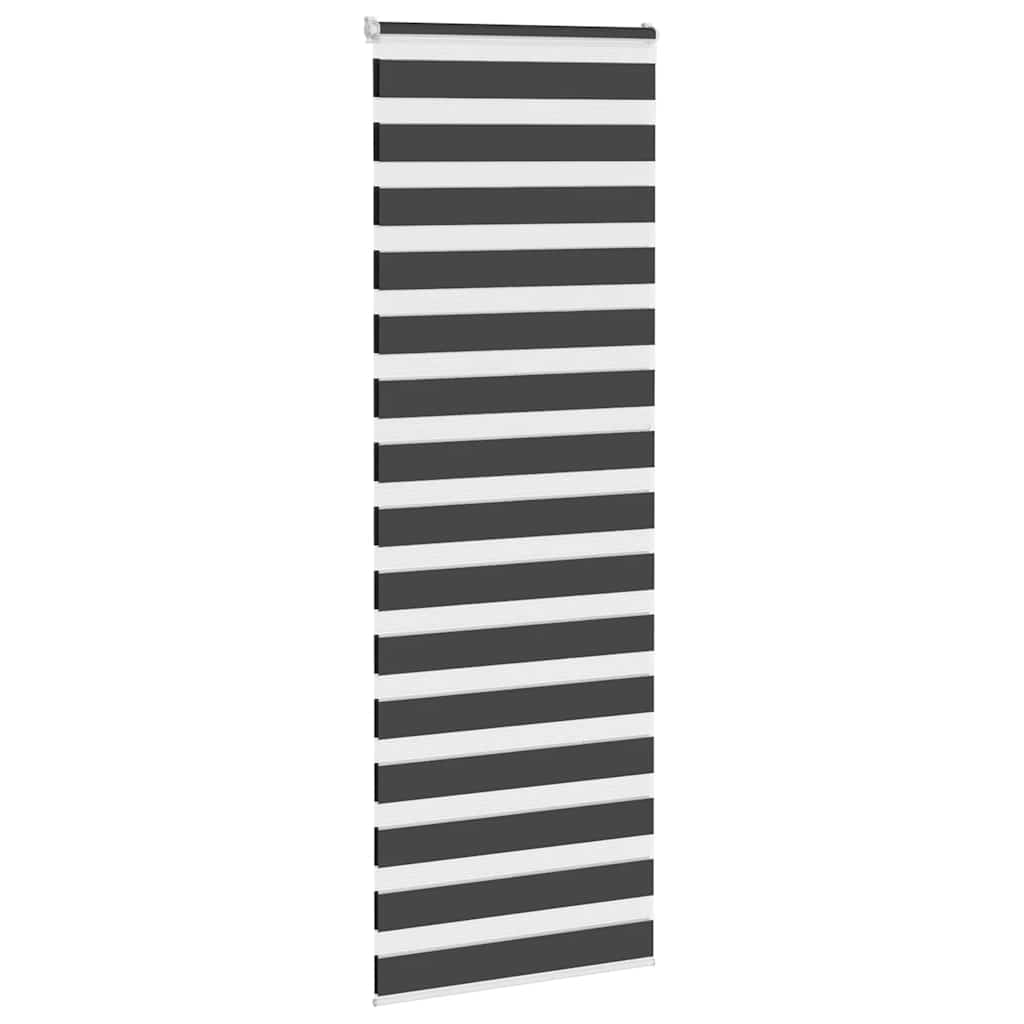 Zebra rolgordijn 80x230 cm stofbreedte 75,9 cm zwart
