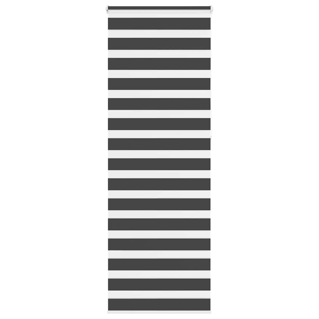Zebra rolgordijn 85x230 cm stofbreedte 80,9 cm zwart