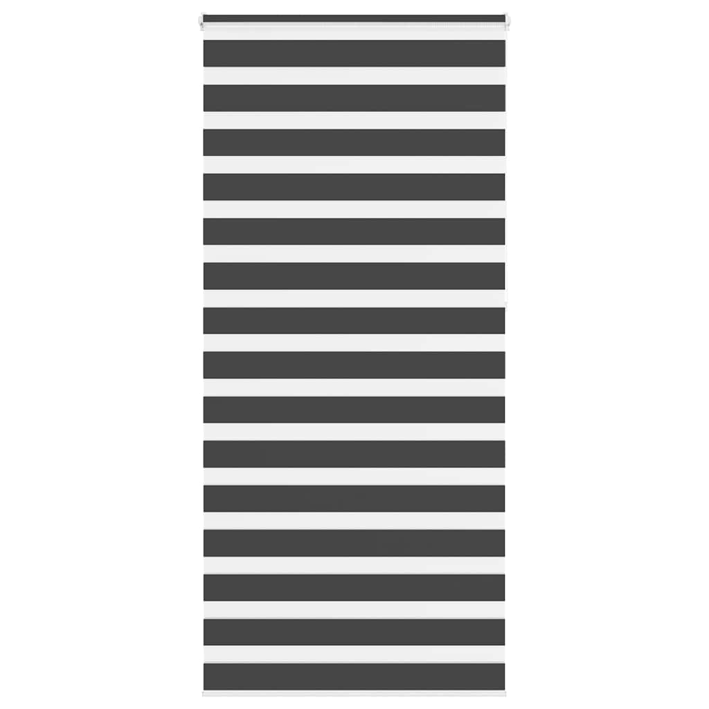 Zebra rolgordijn 105x230 cm stofbreedte 100,9 cm zwart
