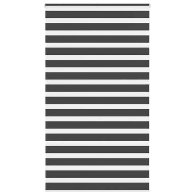 Zebra rolgordijn 125x230 cm stofbreedte 120,9 cm zwart
