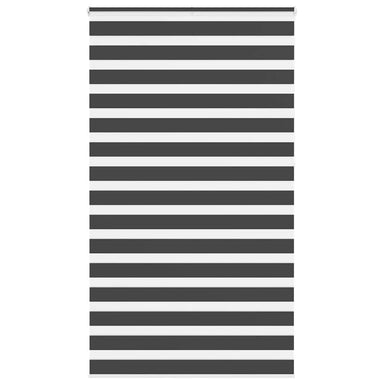 Zebra rolgordijn 130x230 cm stofbreedte 125,9 cm zwart