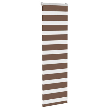 Zebra rolgordijn 40x100 cm stofbreedte 35,9 cm polyester bruin