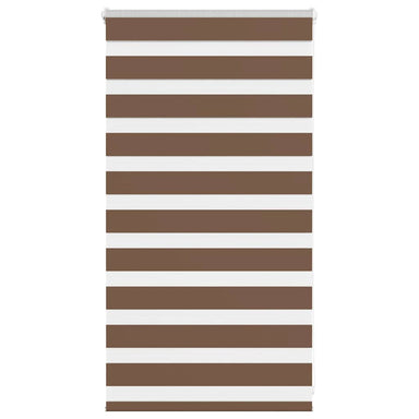 Zebra rolgordijn 90x100 cm stofbreedte 85,9 cm polyester bruin