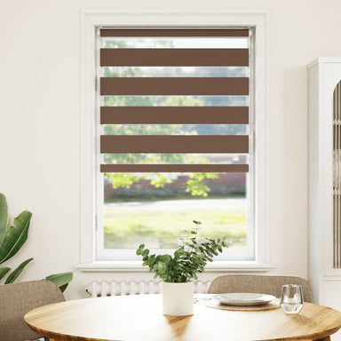 Zebra rolgordijn 90x100 cm stofbreedte 85,9 cm polyester bruin