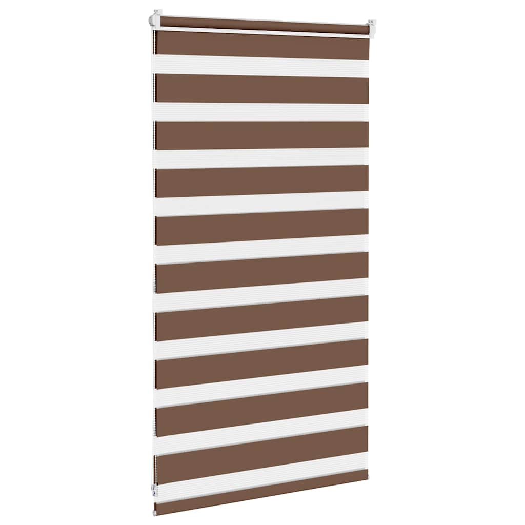 Zebra rolgordijn 90x100 cm stofbreedte 85,9 cm polyester bruin