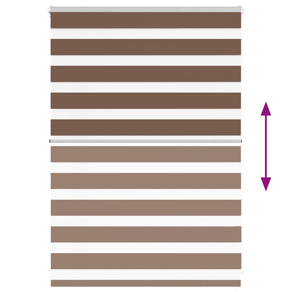 Zebra rolgordijn 95x100 cm stofbreedte 90,9 cm polyester bruin