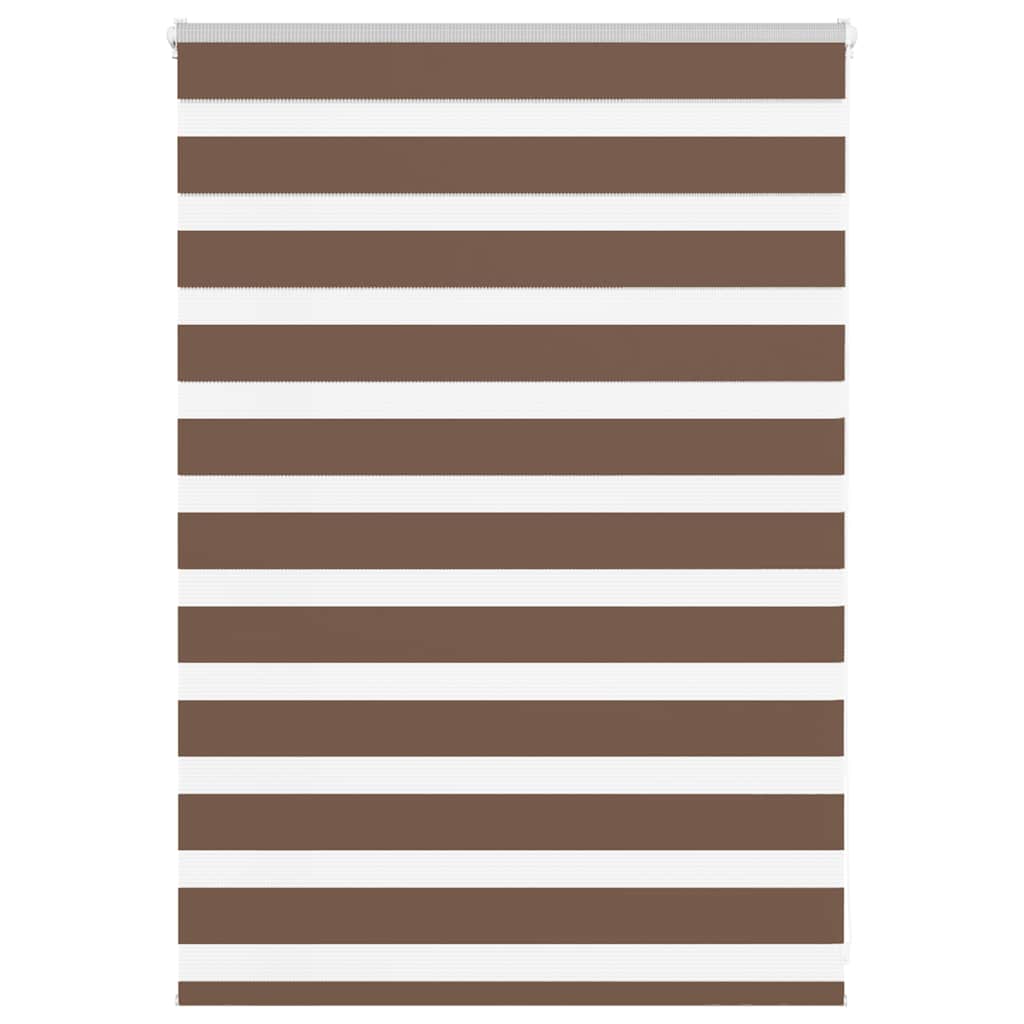 Zebra rolgordijn 100x100 cm stofbreedte 95,9 cm polyester bruin