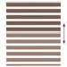 Zebra rolgordijn 125x100 cm stofbreedte 120,9cm polyester bruin