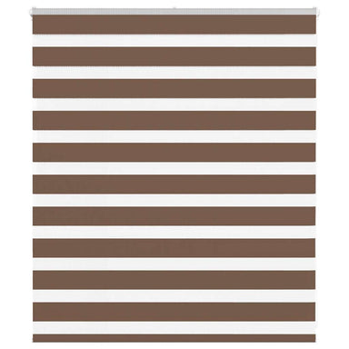 Zebra rolgordijn 130x100 cm stofbreedte 125,9cm polyester bruin