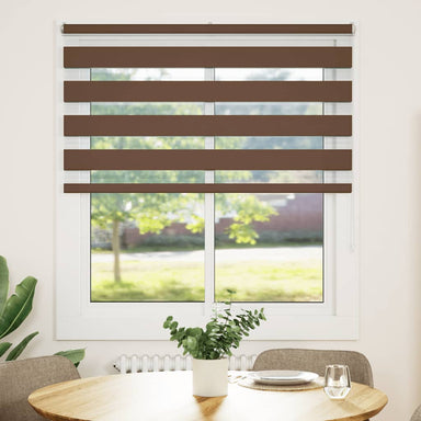 Zebra rolgordijn 130x100 cm stofbreedte 125,9cm polyester bruin