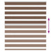 Zebra rolgordijn 130x100 cm stofbreedte 125,9cm polyester bruin