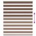 Zebra rolgordijn 135x100 cm stofbreedte 130,9cm polyester bruin