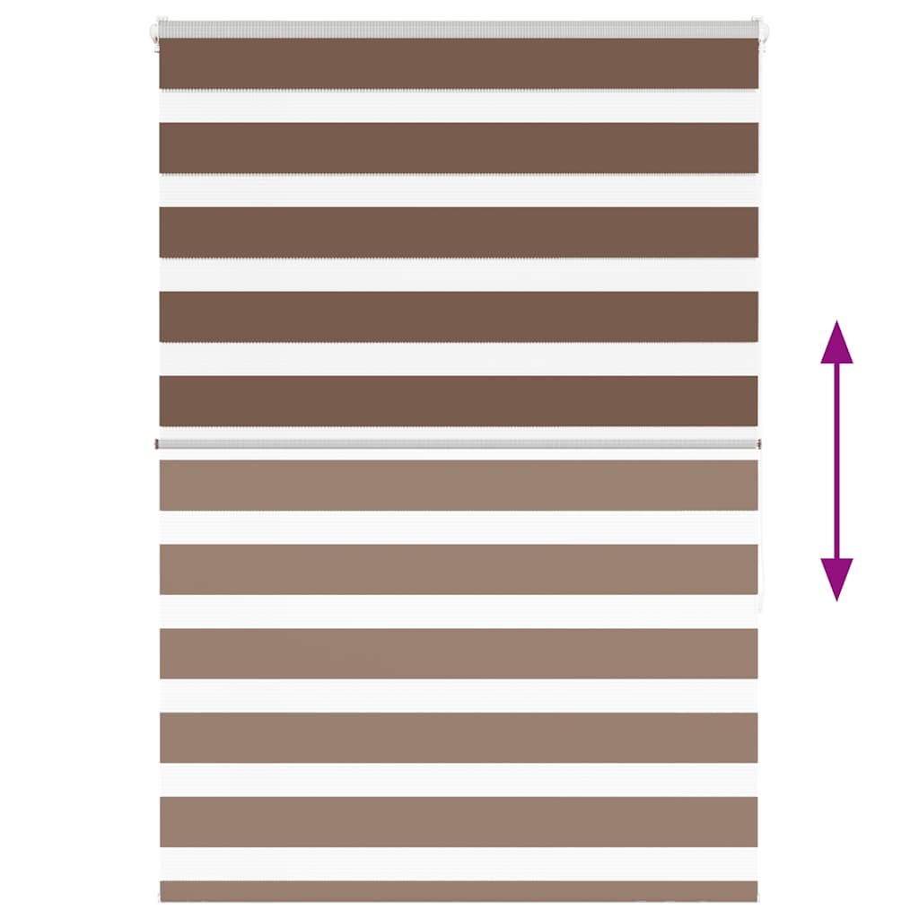 Zebra rolgordijn 95x150 cm stofbreedte 90,9 cm polyester bruin