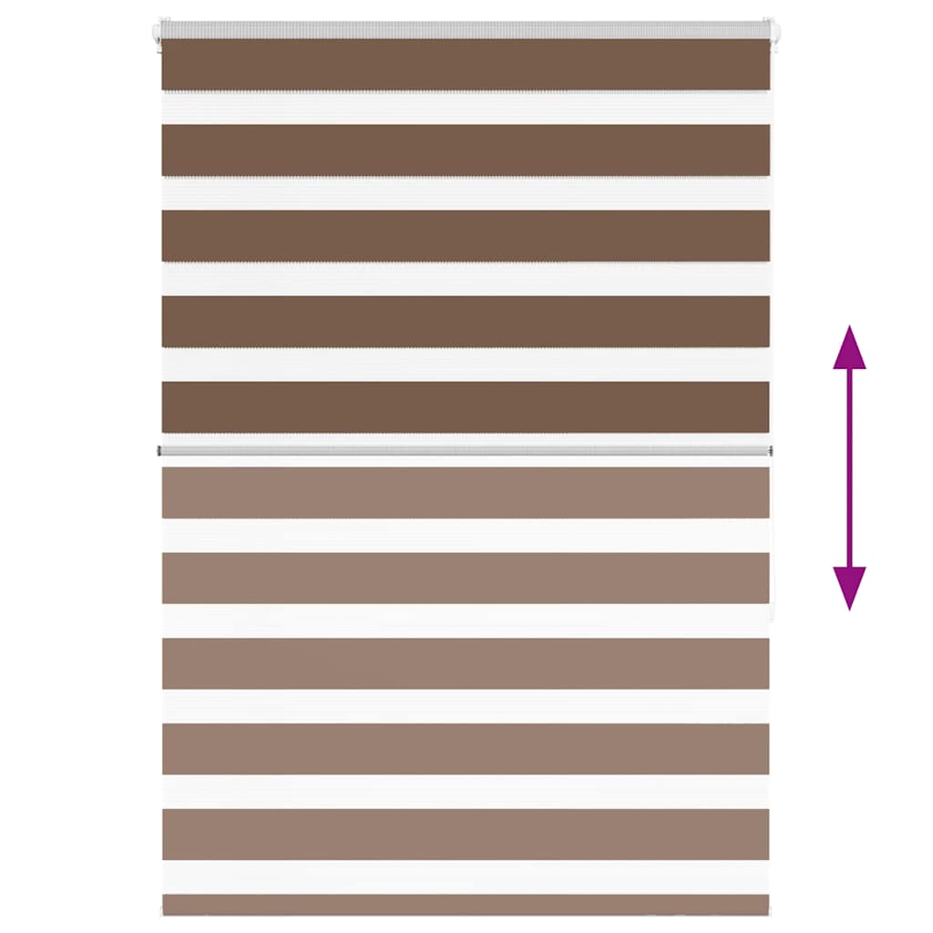 Zebra rolgordijn 100x150 cm stofbreedte 95,9 cm polyester bruin