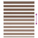 Zebra rolgordijn 120x150 cm stofbreedte 115,9cm polyester bruin