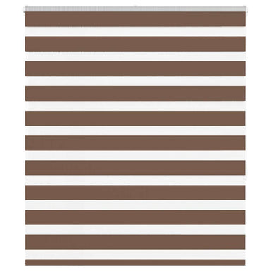 Zebra rolgordijn 130x150 cm stofbreedte 125,9cm polyester bruin