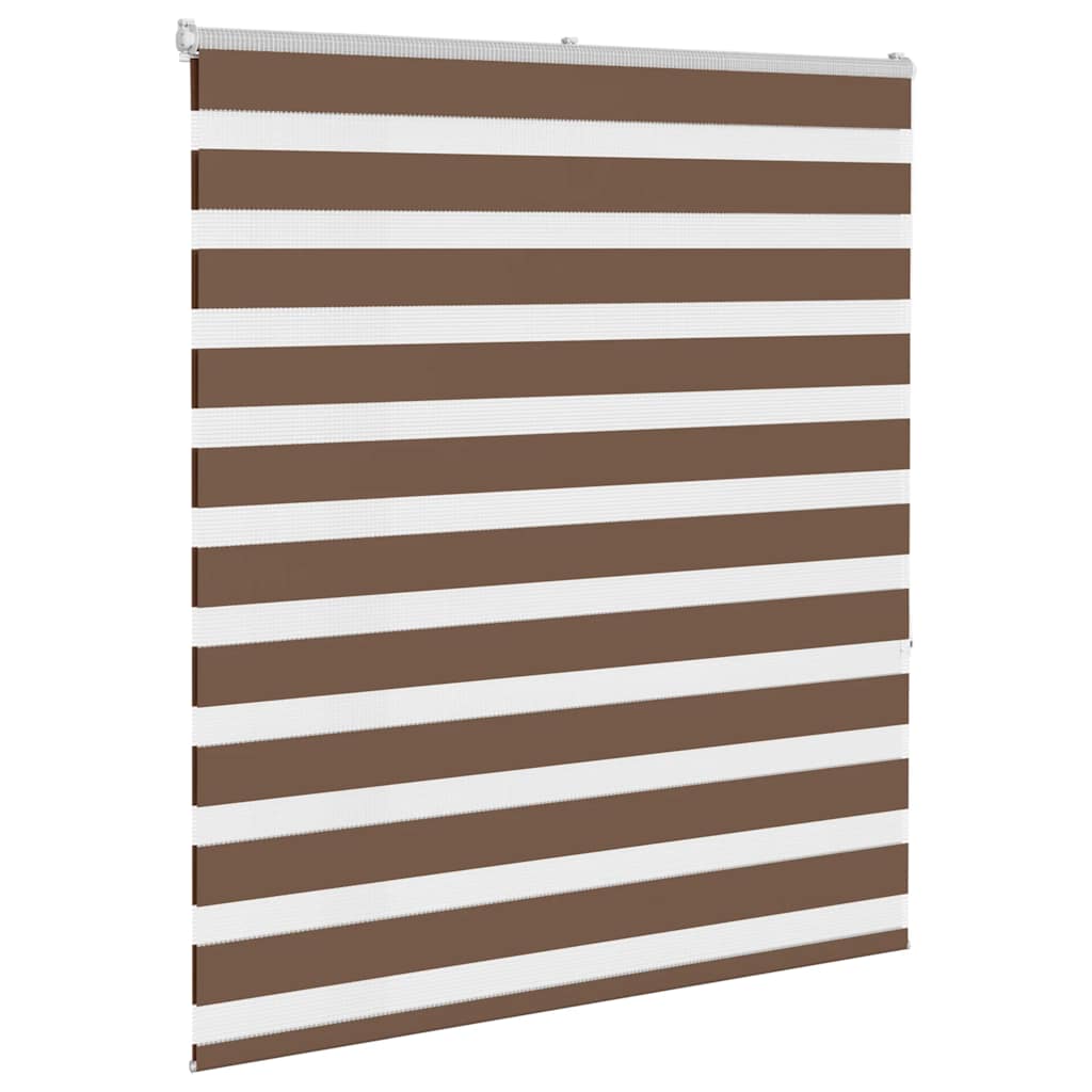 Zebra rolgordijn 130x150 cm stofbreedte 125,9cm polyester bruin