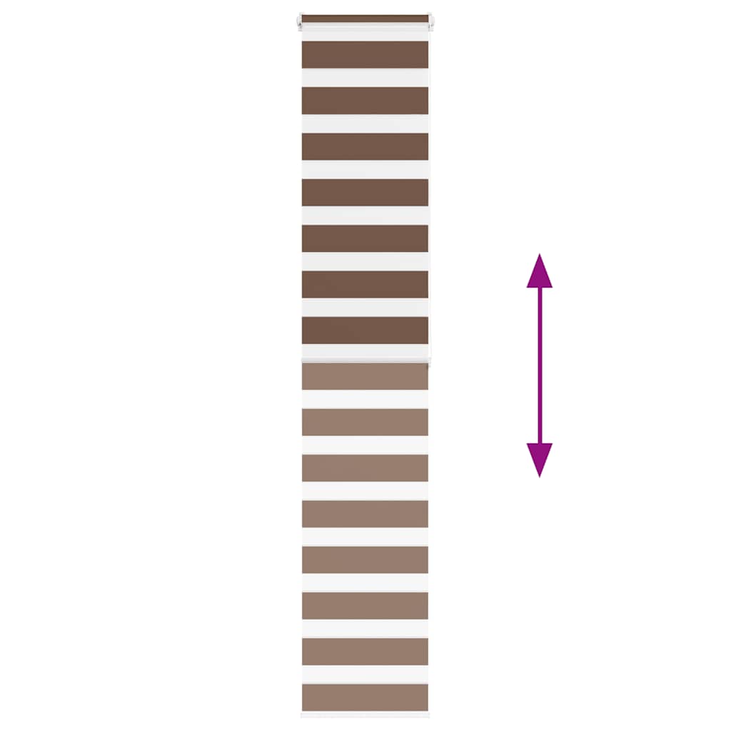 Zebra rolgordijn 40x200 cm stofbreedte 35,9 cm polyester bruin