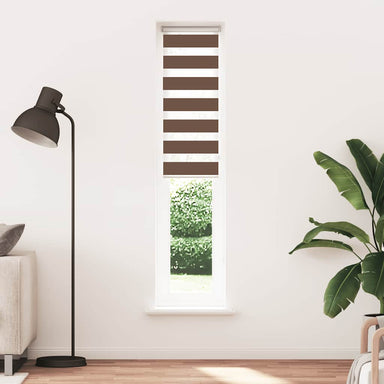 Zebra rolgordijn 50x200 cm stofbreedte 45,9cm polyester bruin