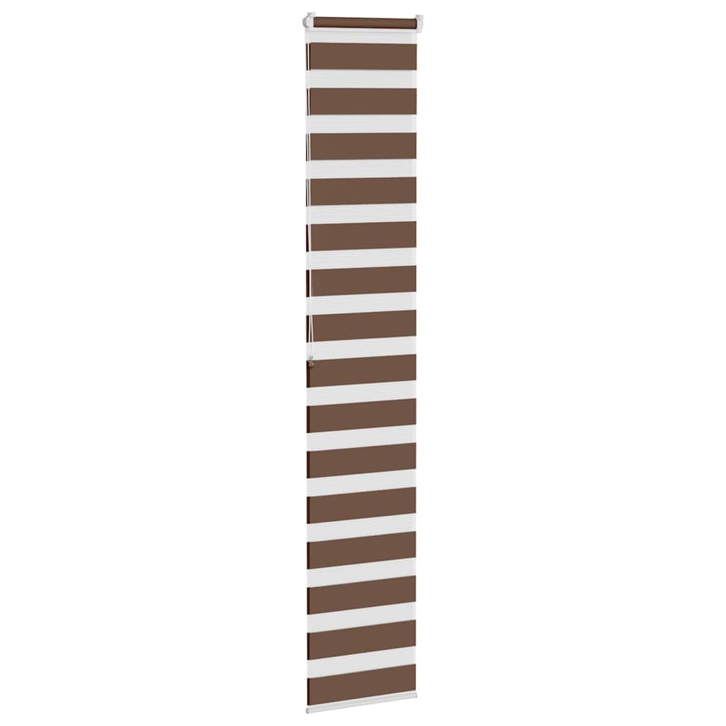 Zebra rolgordijn 50x200 cm stofbreedte 45,9cm polyester bruin