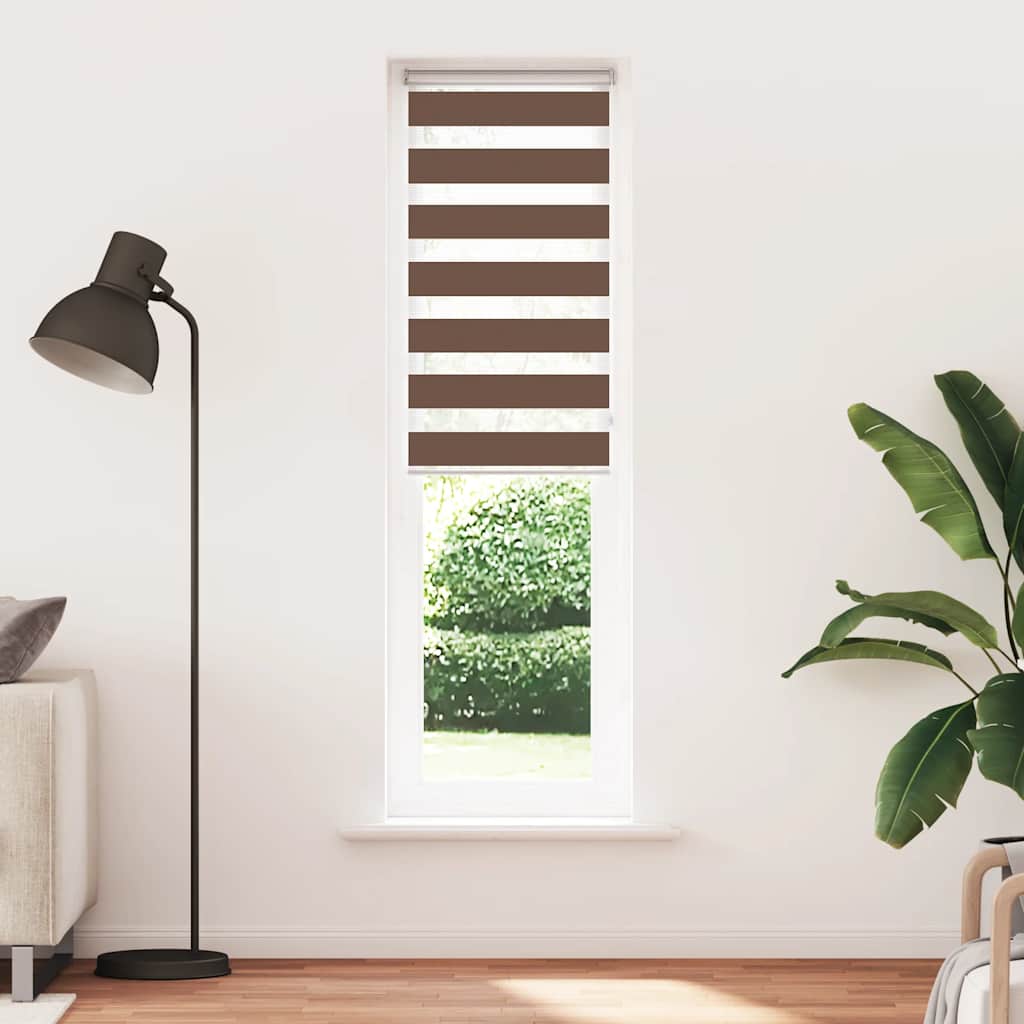 Zebra rolgordijn 60x200 cm stofbreedte 55,9 cm polyester bruin