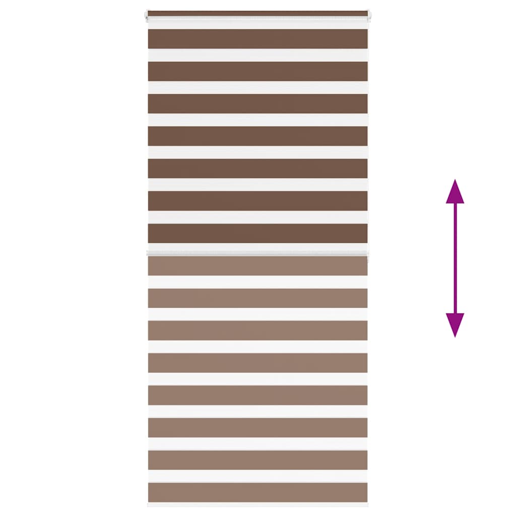 Zebra rolgordijn 105x200 cm stofbreedte 100,9cm polyester bruin