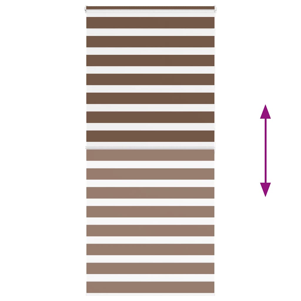 Zebra rolgordijn 115x200 cm stofbreedte 110,9cm polyester bruin