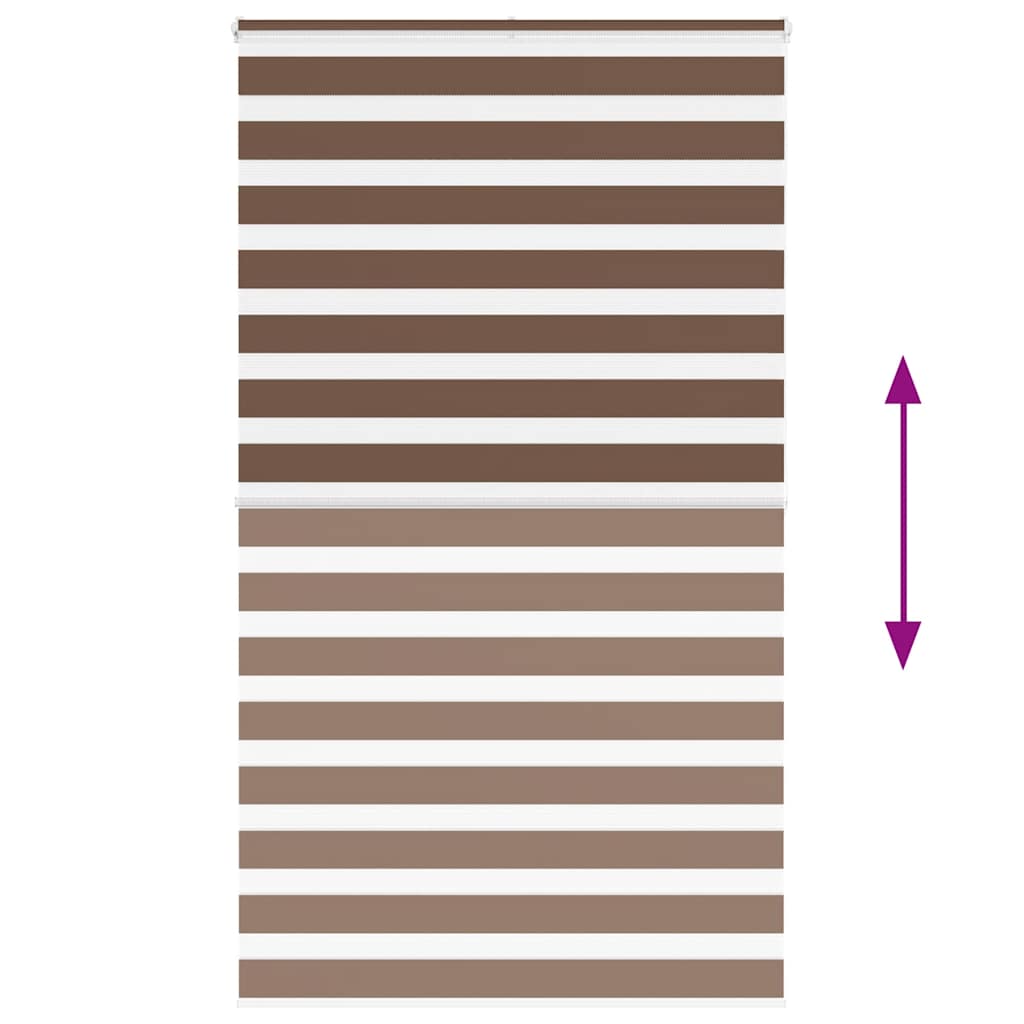 Zebra rolgordijn 125x200 cm stofbreedte 120,9cm polyester bruin