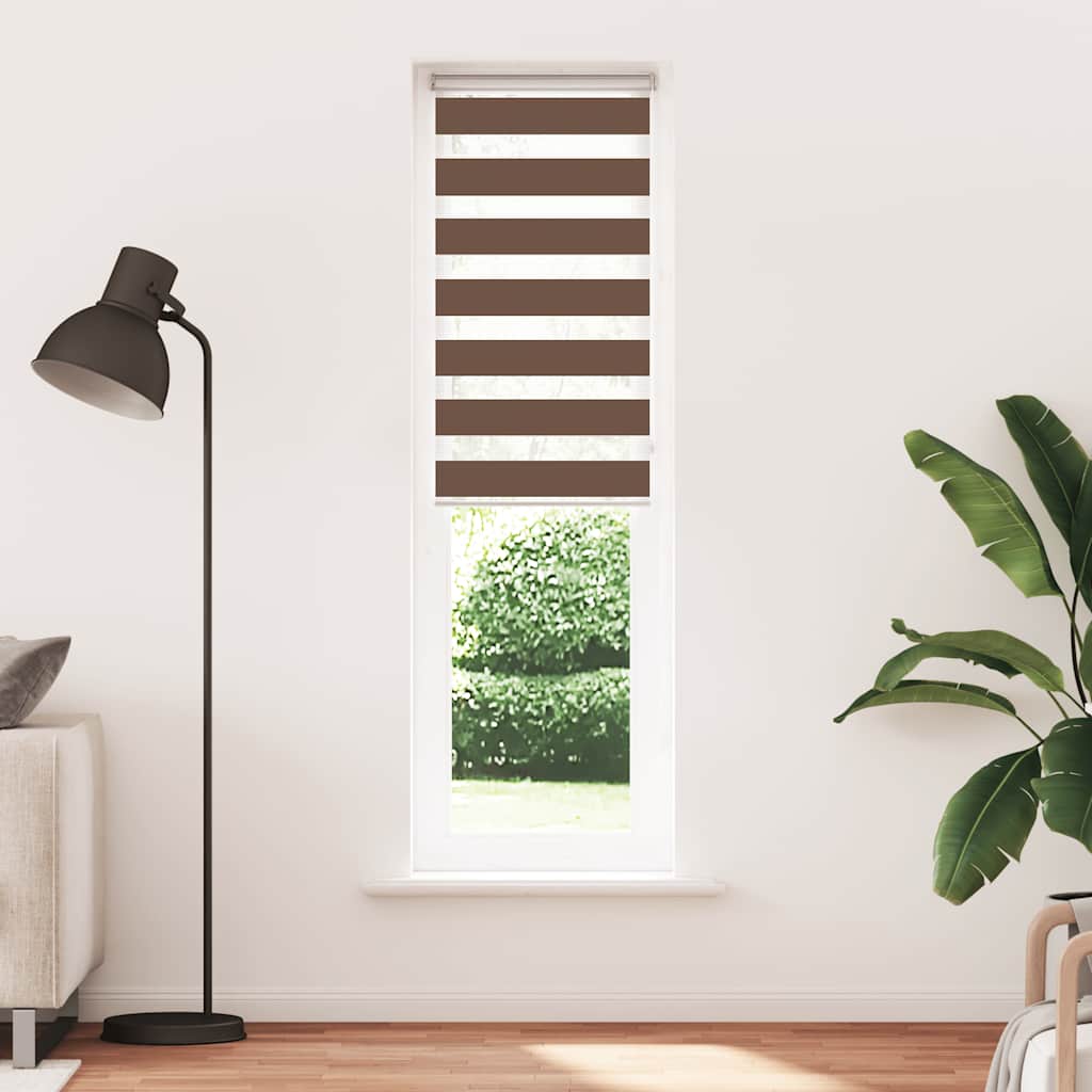 Zebra rolgordijn 55x230 cm stofbreedte 50,9 cm polyester bruin