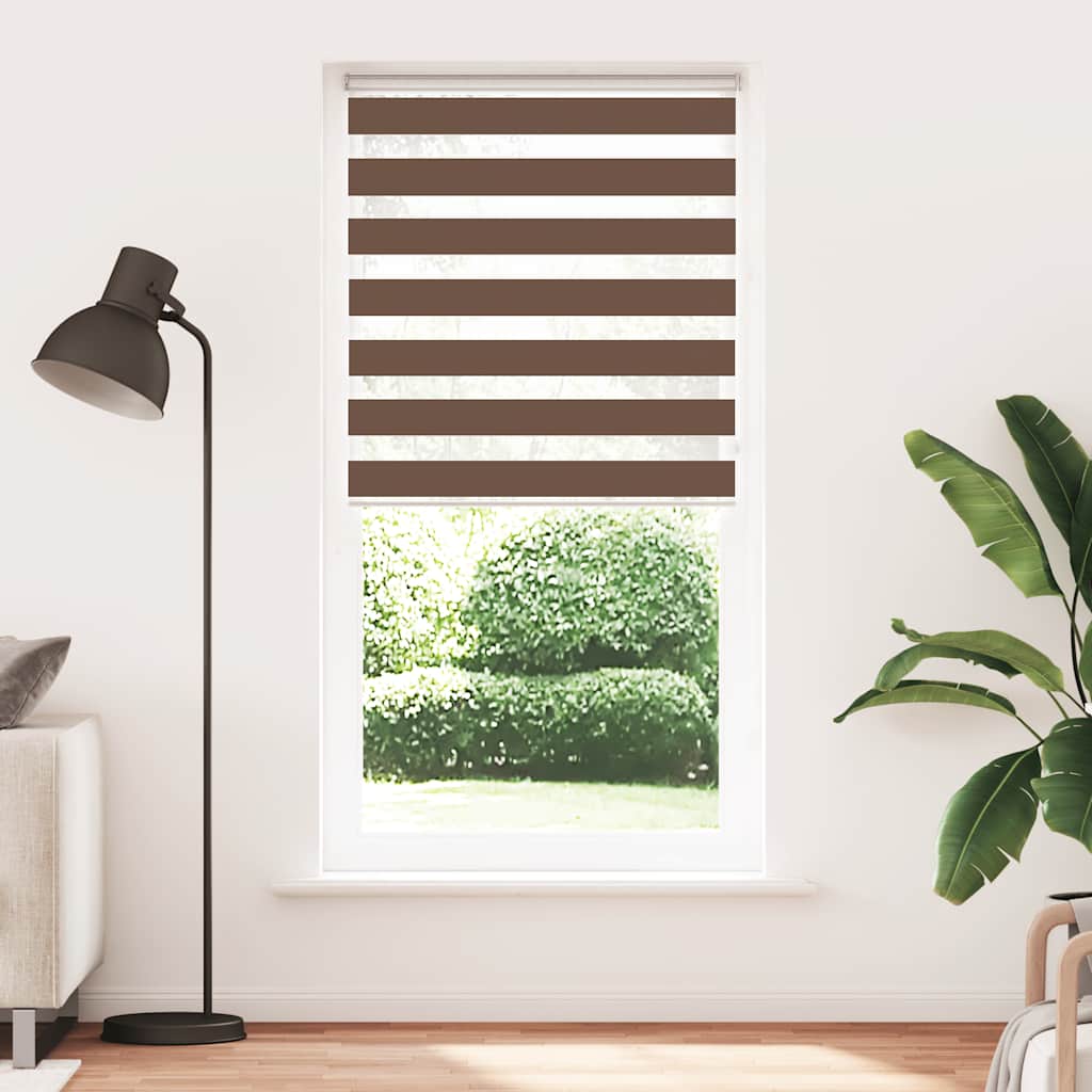 Zebra rolgordijn 115x230 cm stofbreedte 110,9cm polyester bruin