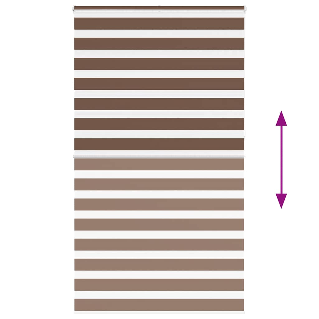 Zebra rolgordijn 120x230 cm stofbreedte 115,9cm polyester bruin