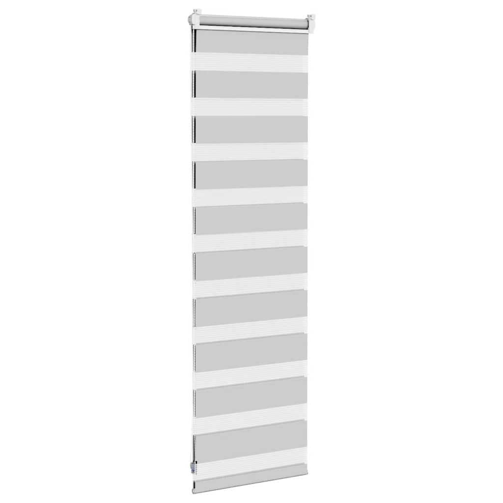 Zebra rolgordijn 45x100 cm stofbreedte 40,9 cm lichtgrijs