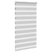 Zebra rolgordijn 75x100 cm stofbreedte 70,9 cm lichtgrijs